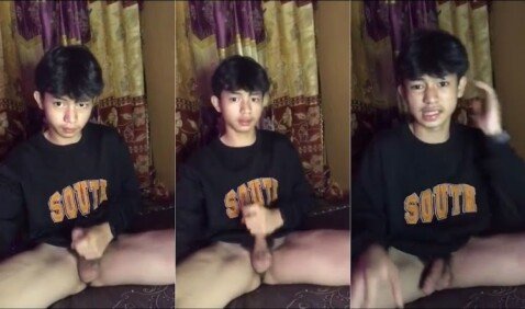 ไอ้หนูอินโด วัยรุ่นบ้านๆหน้าตาน่ารัก ดูคลิปโป๊และชักว่าวโชว์แถมบ่นเมื่อยมือ